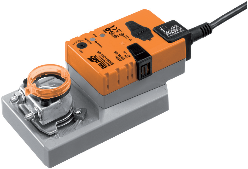 SM24APC Damper actuator, modulating, DC 0…20 V Phasecut signal, AC/DC