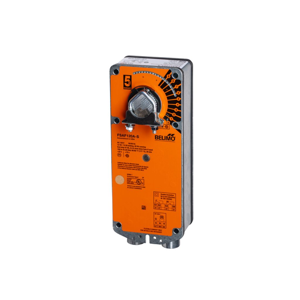FSAF120A-S, Fire damper actuator, 20 Nm, Spring return, AC 120 V ...